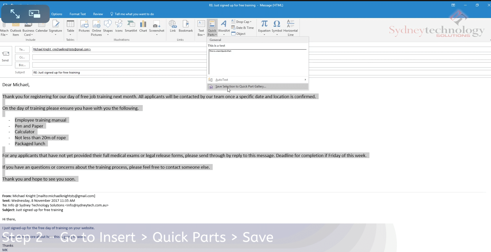 How to Compose Emails Faster Using Outlook Quick-Parts