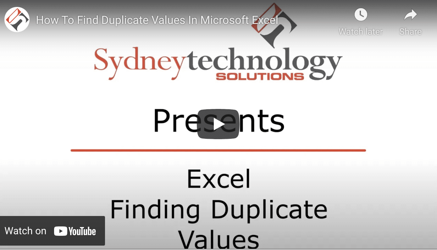 How To Find Duplicate Values in Excel
